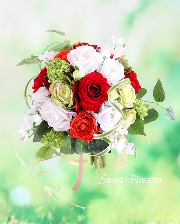 ブーケ ブートニア2点 セット ウェディングブーケ 結婚式 /花束｜Yahoo