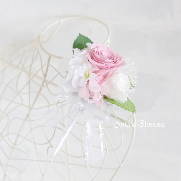 【オーダーメイド】プリザーブドフラワーのナチュラルブーケ＆ブートニア V1682728685(13000円)