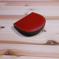 馬蹄型コインケース、表赤･マチ青コンビネーション 3枚目の画像