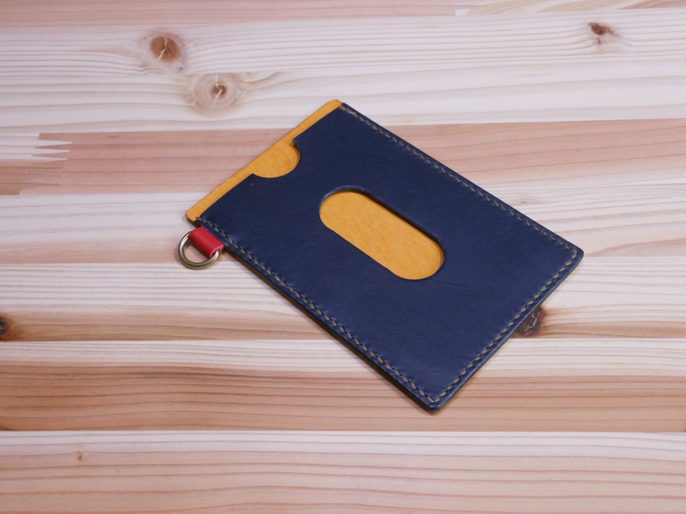 ネイビー レザー ケース　ブルガリ BVLGARI ブルガリ 名刺入れ ブルガリ・ブルガリ マン レザー