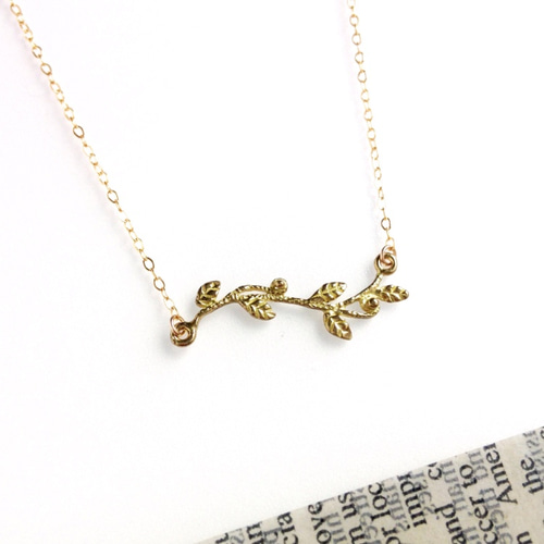 14kgf】イスラエル製 アネッタ リーフネックレス*＊ ネックレス 