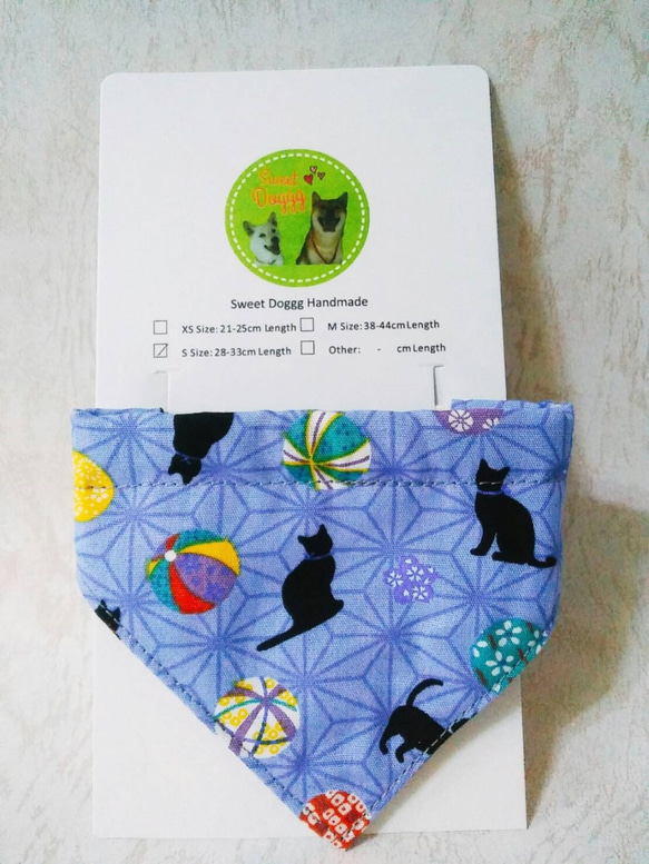 手作 猫 犬 首輪 Small Cat Dog Bandana, Cat Dog Scarf, Pet 1枚目の画像