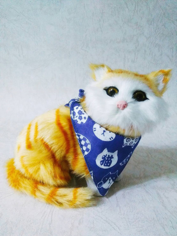 手作 猫 犬 首輪 Small Cat Dog Bandana, Cat Dog Scarf, Pet 1枚目の画像