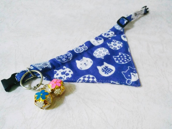 手作 猫 犬 首輪 Small Cat Dog Bandana, Cat Dog Scarf, Pet 5枚目の画像