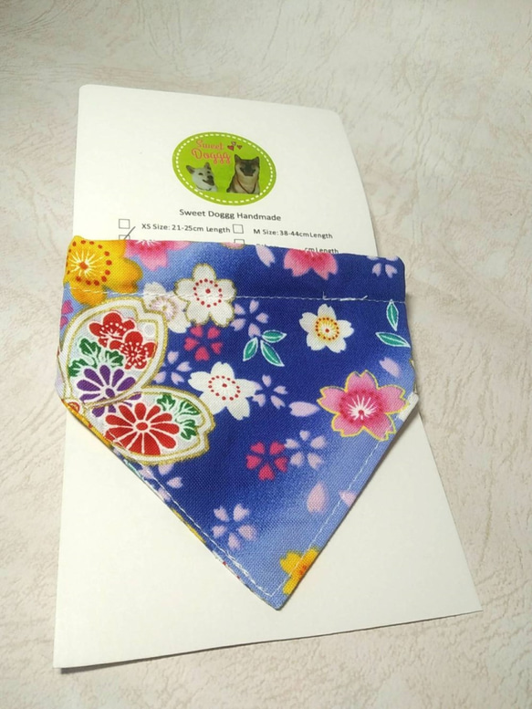 小號 - 手工製作的寵物三角巾，狗圍巾，貓領巾，寵物飾品 第8張的照片