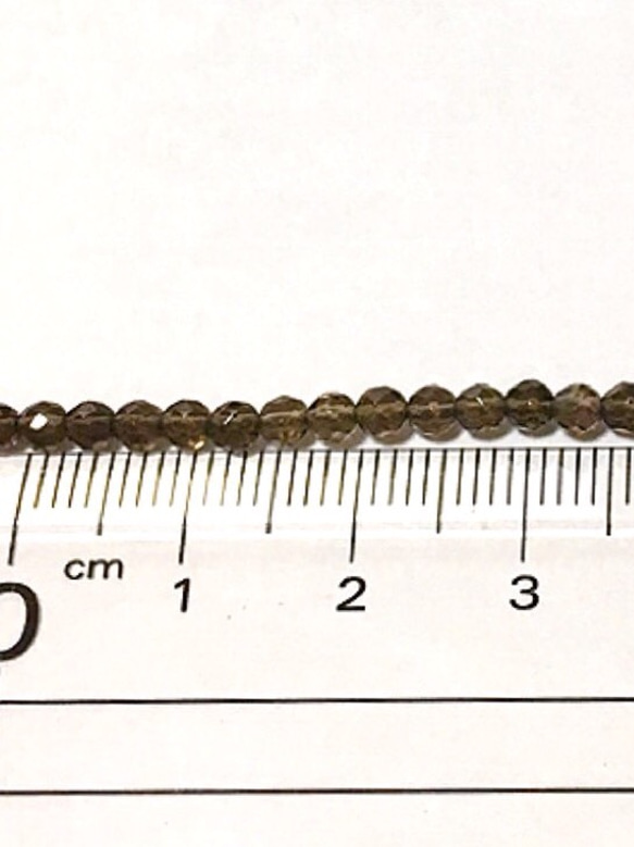 スモーキークォーツ 25個 3mm カット 天然石 粒売り 2枚目の画像