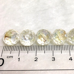 クリスタルオーラレインボー水晶 5個 10mmカット天然石 粒売り 2枚目の画像