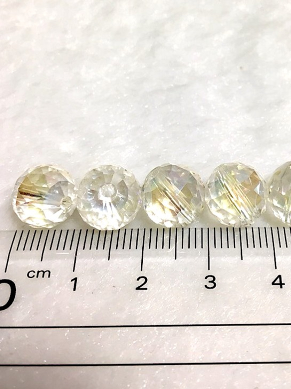クリスタルオーラレインボー水晶 5個 10mmカット天然石 粒売り 2枚目の画像