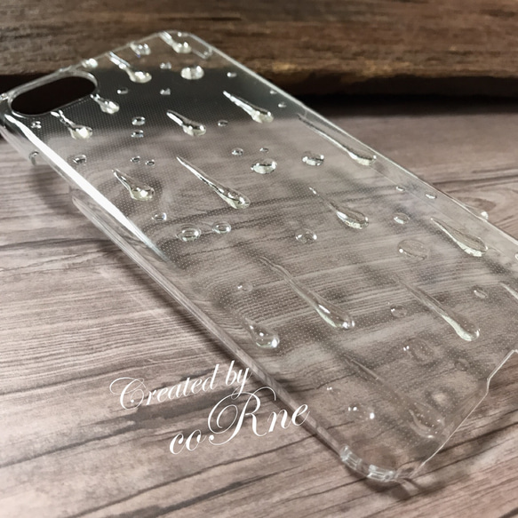 "Rain 雨" 濡れてる 水滴iPhoneケース＊他機種応相談＊再販 1枚目の画像