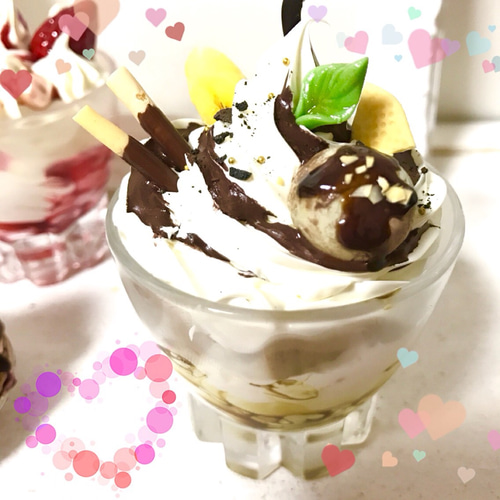 チョコパフェサンデー メモスタンド/カードホルダー ”choco parfait