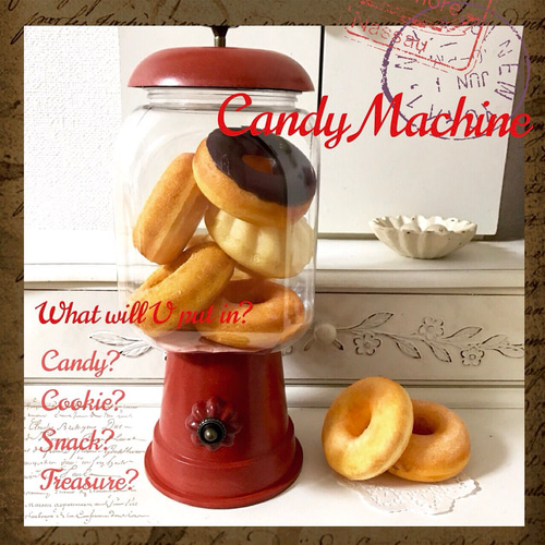 【匿名配送】クマ　キャンディポット　小物入れ　レトロ　レア☆ RETRO POP CANDY POT レトロなガチャガチャ風 収納ポット” RD＊収納