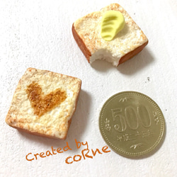 再販×2＊”HEART TOAST ring” こんがりトースト ハートの焼き色 リング（指輪） 3枚目の画像