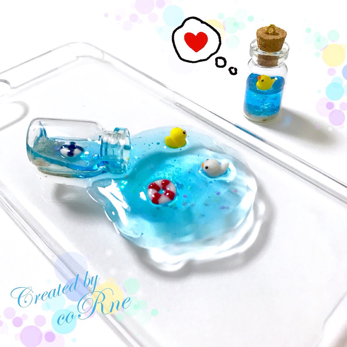 倒れたボトルと逃げ出したアヒルちゃん達” iPhoneケース/カバー＊他機種応相談 ＊再販×27