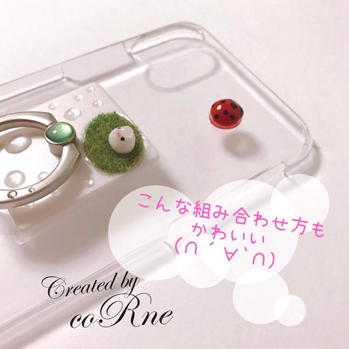 てんとう虫デザイン iPhoneケース iPhoneを登る てんとう虫” 立体テントウムシ iPhoneケース