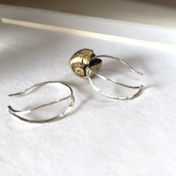 鉤耳環：由sv950的銀葉製造 第1張的照片