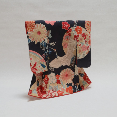 和飾り 『ミニ着物 鶴と花鞠』黒 その他インテリア雑貨 キモノハ 通販