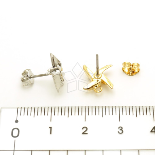 4個入り（2ペア）】ミニかざぐるまピアス、風車、イヤリング