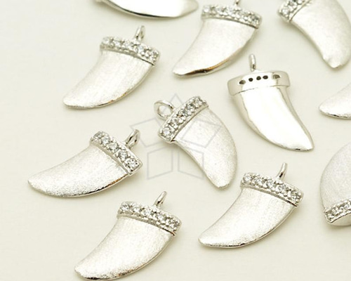 ご依頼品チャーム【再販分チャーム】 2個入り】プレートキュービック角ペンダント、象の角チャーム、11