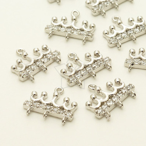 専用ページ　ティアラ　シルバー24 1個入り】キュービックティアラペンダント、4カン付き