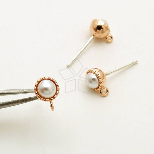 4個入り（2ペア）】シングルパールピアス、4㎜、真珠イヤリング、925芯  