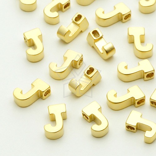 2個入り]イニシャル チャーム、アルファベット ビーズ、大文字