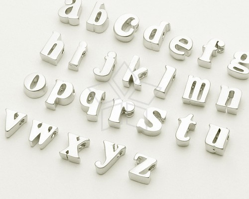 あいす【Ⅱ-4】アルファベットチャーム　2点セット イニシャルパーツ 2個入 Cubic initial イニシャルチャーム