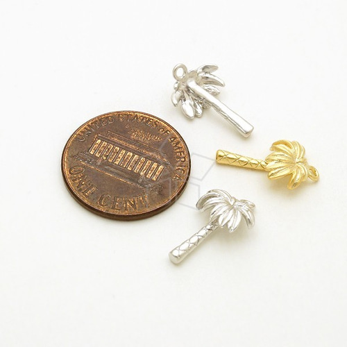 2個入り】ヤシの木チャーム、トロピカル、ココナッツ、ツリー、海、夏