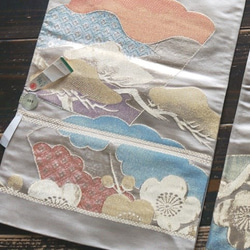 西陣の袋帯(西陣織物協同組合☆生産数量確認のタグ付） 5枚目の画像