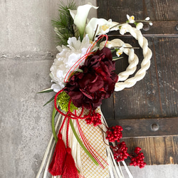 和モダンお正月飾り　二連ホワイト☆ 1枚目の画像