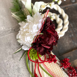 和モダンお正月飾り　二連ホワイト☆ 2枚目の画像