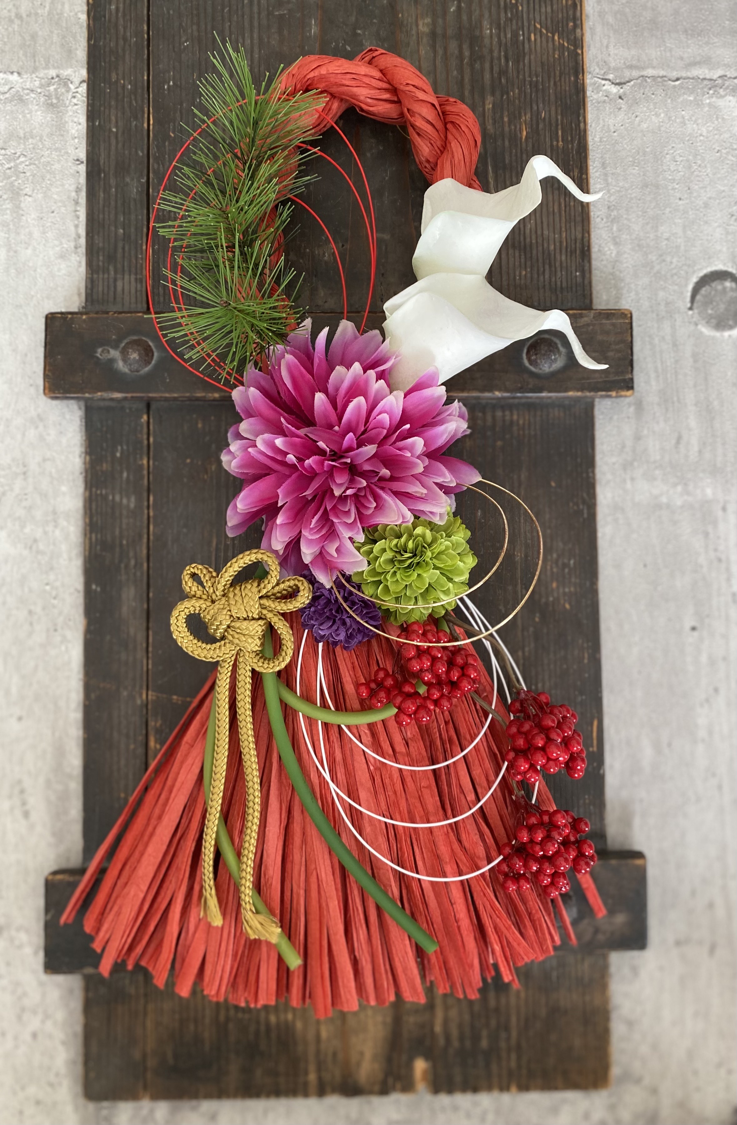 全長約36センチ⭐︎しめ縄飾り⭐︎しめ縄リース⭐︎