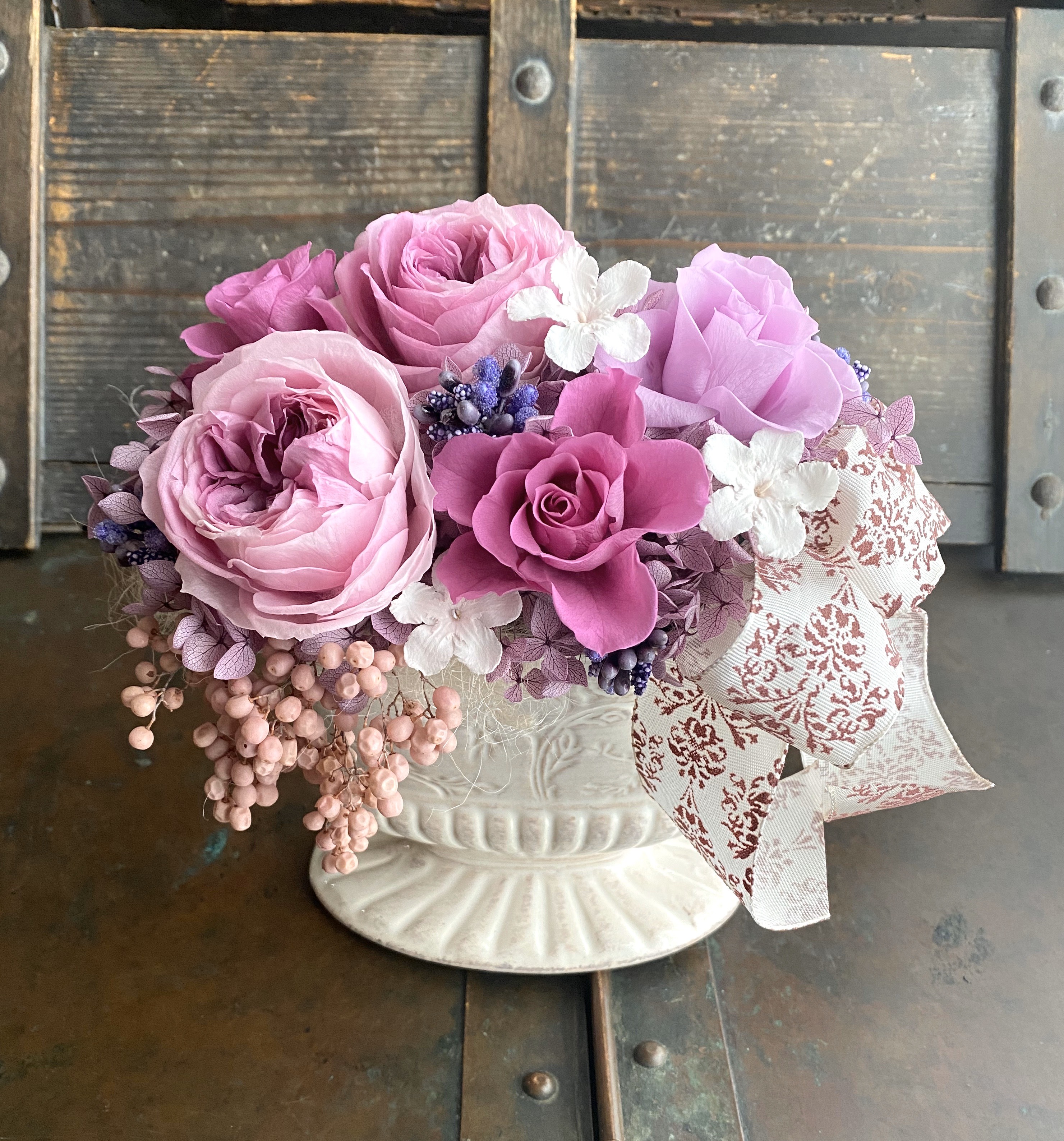 プリザーブドアレンジ　大人ピンク☆響花 5,001円