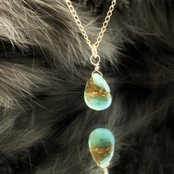 【JORIE】COPPER AMAZONITE necklace 1枚目の画像