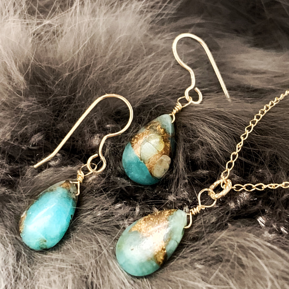 【JORIE】COPPER AMAZONITE necklace 2枚目の画像