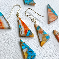 【JORIE】 COPPER TURQUOISE earrings 3枚目の画像