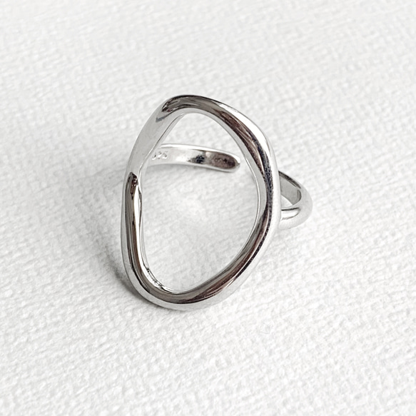 【JORIE】OVAL  free ring 925刻印あり 3枚目の画像