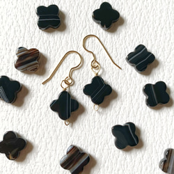 【JORIE】BLACK ONYX earrings 2枚目の画像