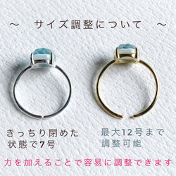 【JORIE】ラスト一点‼️サイズがわからなくても大丈夫！　琥珀　リング　silver925刻印あり 8枚目の画像