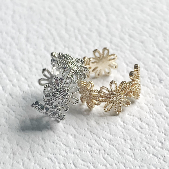 【JORIE】向日葵ティアラ　Ear cuff 4枚目の画像