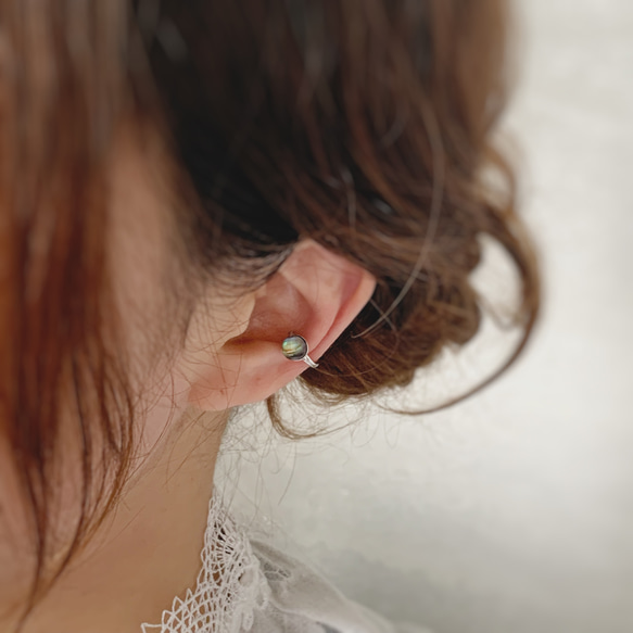 【JORIE】世界にただ一つ　アバロンシェル　Ear cuff 3枚目の画像