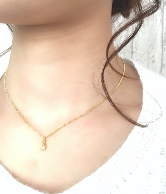 14kgf drop necklace 3枚目の画像