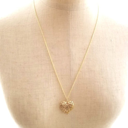 14kgf Heart lace necklace 4枚目の画像