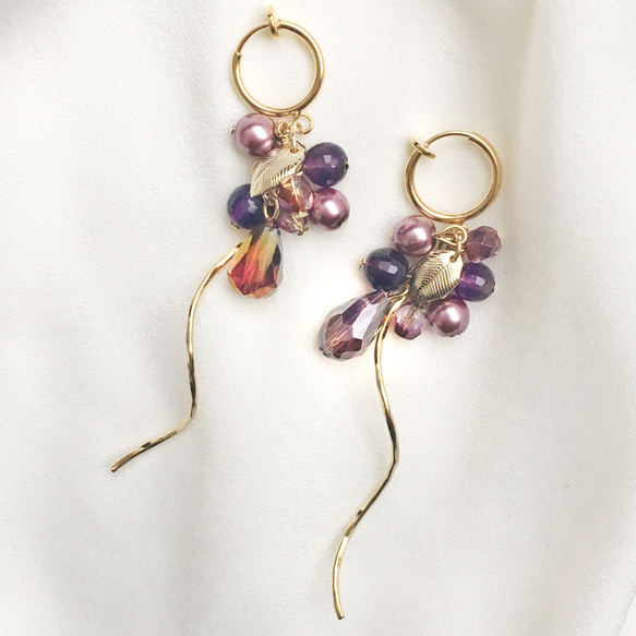 yummy！ grape earring 1枚目の画像