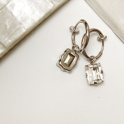 Swarovski square Crystal earring 5枚目の画像