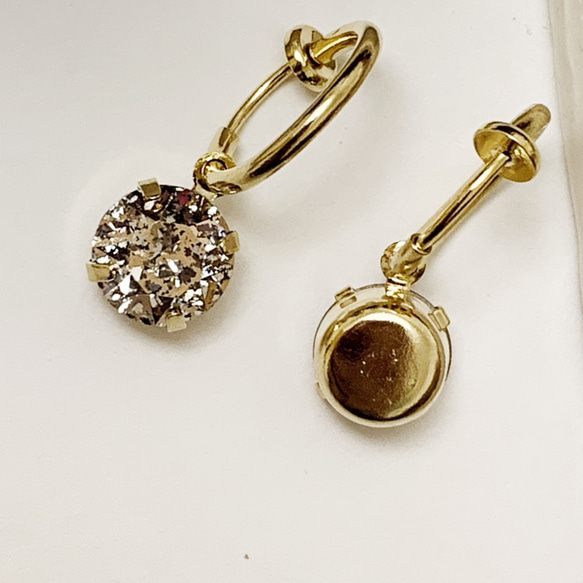 Swarovski circle diamond earring 4枚目の画像