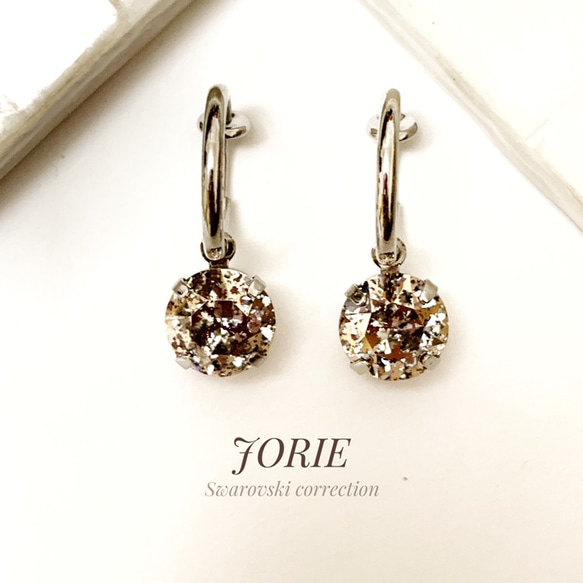 Swarovski circle diamond earring 5枚目の画像