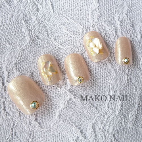 102❈ネイルチップ／シェルネイル／シンプルネイル／オフィス
