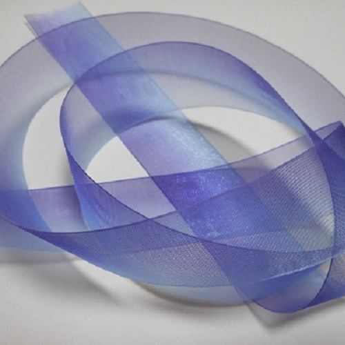在庫僅か☆グラデーションオーガンジーリボン（ブルー系25mm×3m