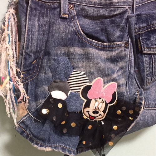 新作！お出掛けトートバッグ♡USEDデニム♡パッチワーク♡3way