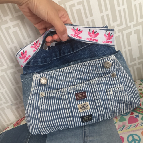 adidas リメイク デニム オーバーオール